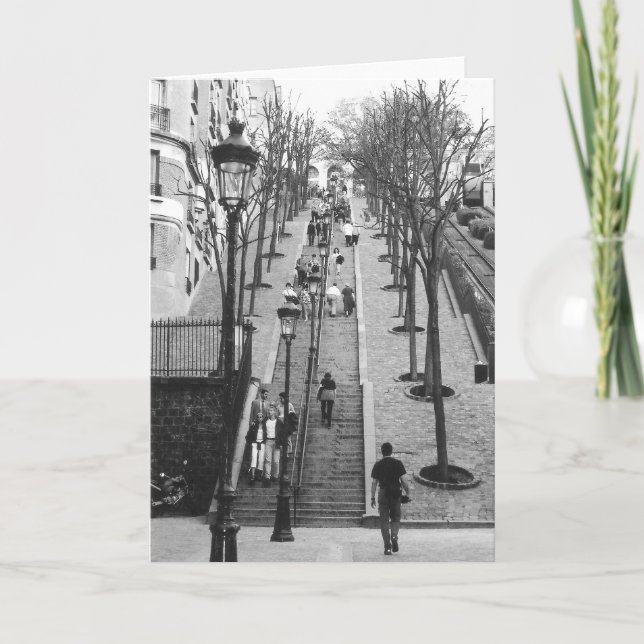 Rue Foyatier, Montmartre, Paris Notecards Karte (Vorderseite)