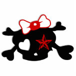 Rue La Skull Magnet Fotoskulptur Magnet<br><div class="desc">Entdecken Sie Ihren Kühlschrank mit dem Rue La La la skull Magneten von Cheeky Paperie. Dieses Punkbaby trägt einen rockabilly Bogen und hat einen nautischen Stern für ein Auge. Kontaktieren Sie mich,  wenn Sie dieses Design auf anderen Produkten gewollt!</div>
