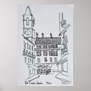 Rue Louis Gassin, Old Nice   Nice, France Poster