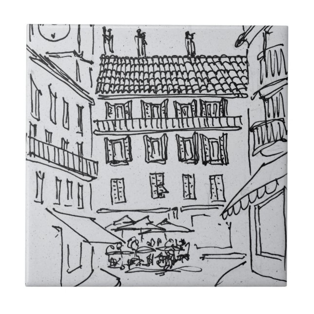 Rue Louis Gassin, Old Nice| Nizza, Frankreich Fliese (Vorderseite)