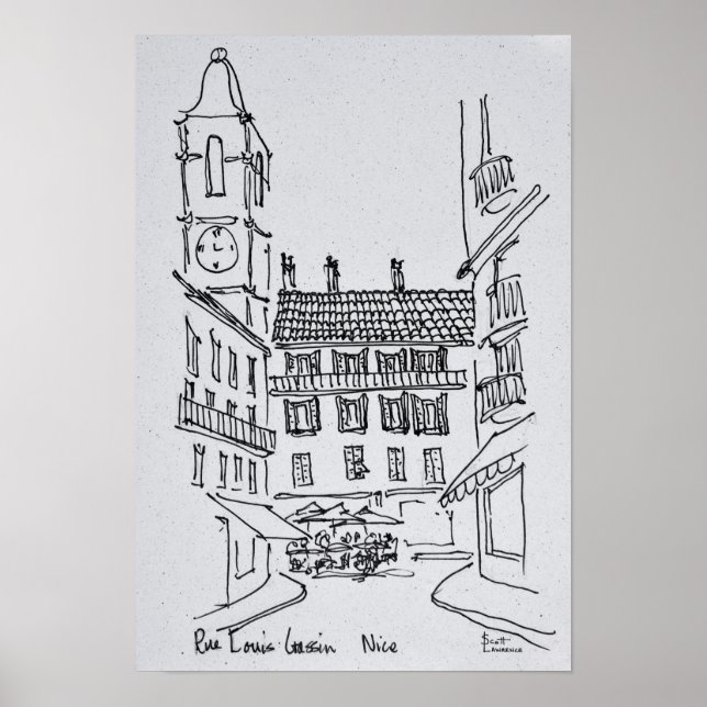 Rue Louis Gassin, Old Nice | Nizza, Frankreich Poster (Vorne)