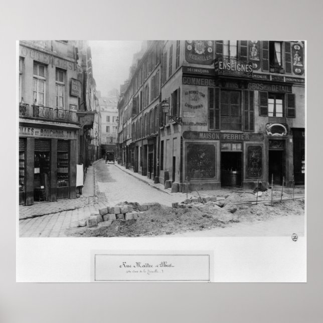 Rue Maitre Albert Paris, 1858-78 Poster (Vorne)