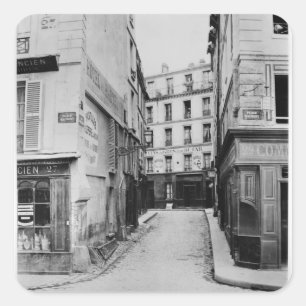 Rue Maitre Albert Paris, 1858-78 Quadratischer Aufkleber