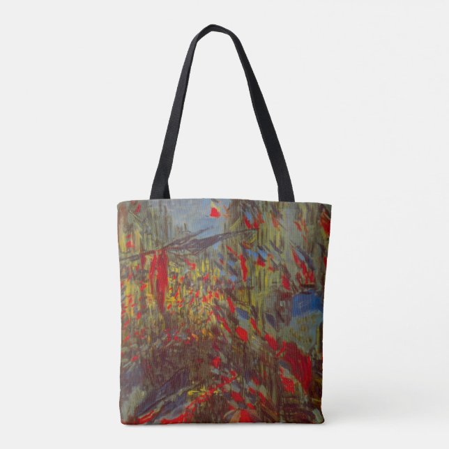 Rue Montorgueil mit Flaggen von Claude Monet (Rückseite)