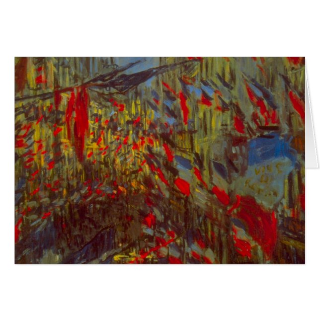 Rue Montorgueil mit Flaggen von Claude Monet (Vorderseite (Horizontal))
