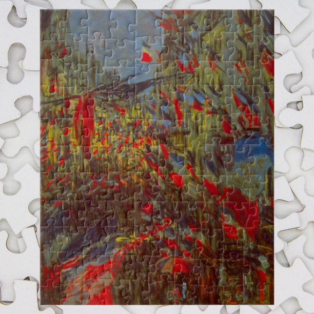 Rue Montorgueil mit Flaggen von Claude Monet Puzzle (Von Creator hochgeladen)