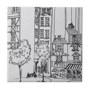 Rue Saint-Julien-le-Pauvre  Paris, Frankreich Fliese