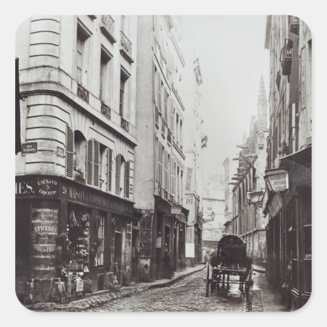Rue Saint-Severin Quadratischer Aufkleber (Vorderseite)