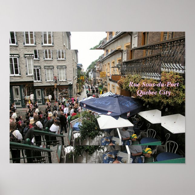 Rue Sous-du-Fort - Stadt Quebec Poster (Vorne)