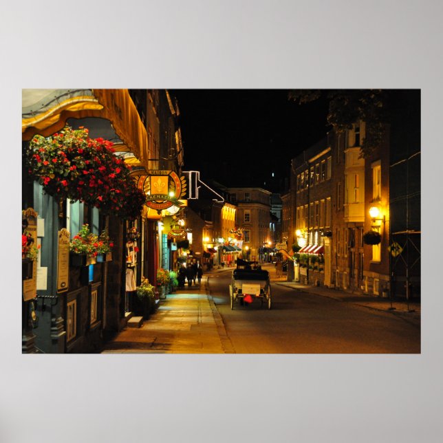Rue St. Louis Horse Gezeichnet Carriage Quebec Pos Poster (Vorne)