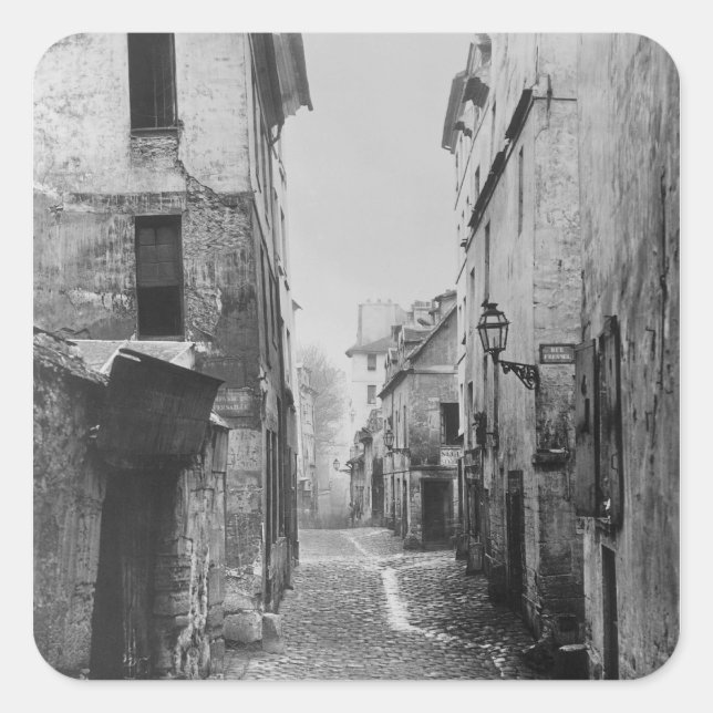 Rue Traversine Quadratischer Aufkleber (Vorderseite)