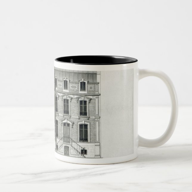 RueBalzac der Hotel-Prives, 10 u. 12, Paris Zweifarbige Tasse (Rechts)