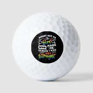 Ruf an das Mädchen Lesben Stolz LGBT T-Shirt G Golfball