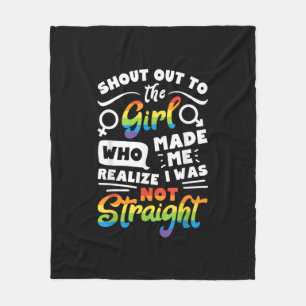 Ruf an das Mädchen Lesbischer Stolz LGBT T-Shirt G Fleecedecke