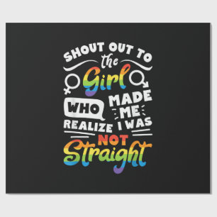 Ruf an das Mädchen Lesbischer Stolz LGBT T-Shirt G Geschenkpapier