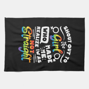 Ruf an das Mädchen Lesbischer Stolz LGBT T-Shirt G Geschirrtuch