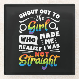 Ruf an das Mädchen Lesbischer Stolz LGBT T-Shirt G Glasuntersetzer