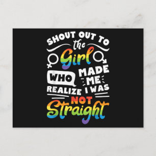 Ruf an das Mädchen Lesbischer Stolz LGBT T-Shirt G Postkarte