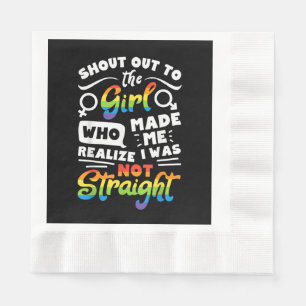 Ruf an das Mädchen Lesbischer Stolz LGBT T-Shirt G Serviette