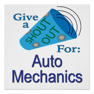 Ruf an die Automechaniker Poster
