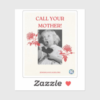 Ruf deine Mutter an! Englisch Aufkleber