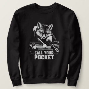 Ruf deinen Pocket Pool spielenden Fuchs Sweatshirt
