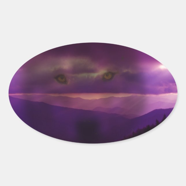 Ruf der Wildnis Ovaler Aufkleber (Vorderseite)