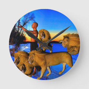 Ruf der Wildnis Runde Wanduhr