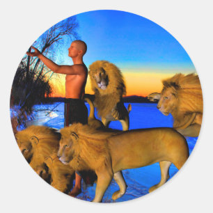 Ruf der Wildnis Runder Aufkleber