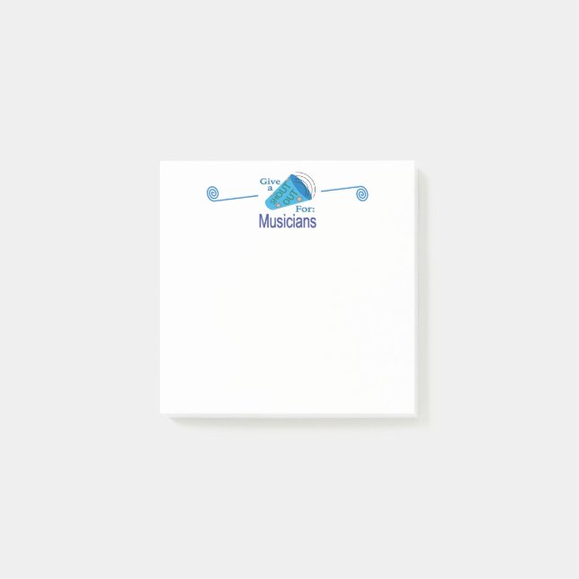 Ruf für Musiker aus Post-it Klebezettel (Vorderseite)