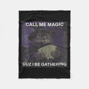 Ruf Magie, weil ich Katze-Zauberer-Meme sammle Fleecedecke