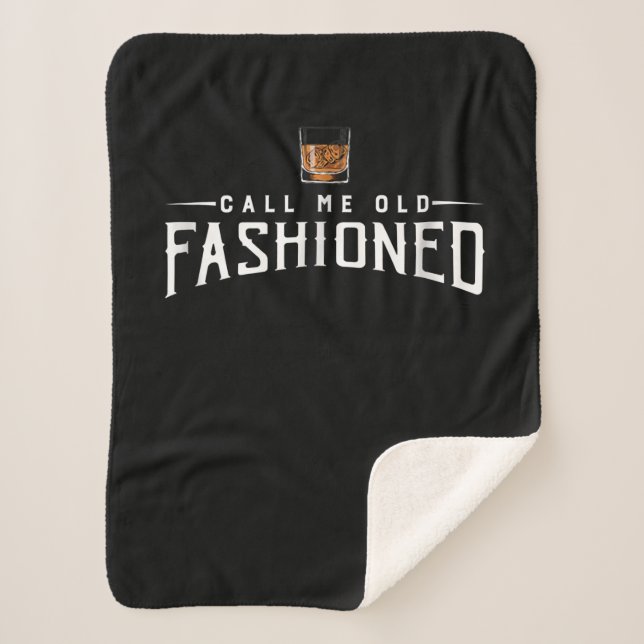 Ruf mich als altmodischen Whiskey an Sherpadecke (Vorderseite)