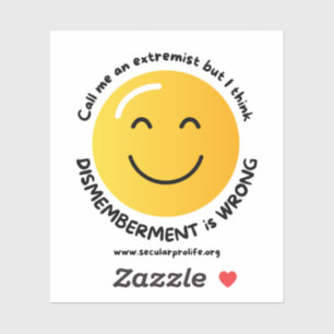 Ruf mich als Extremisten an Aufkleber