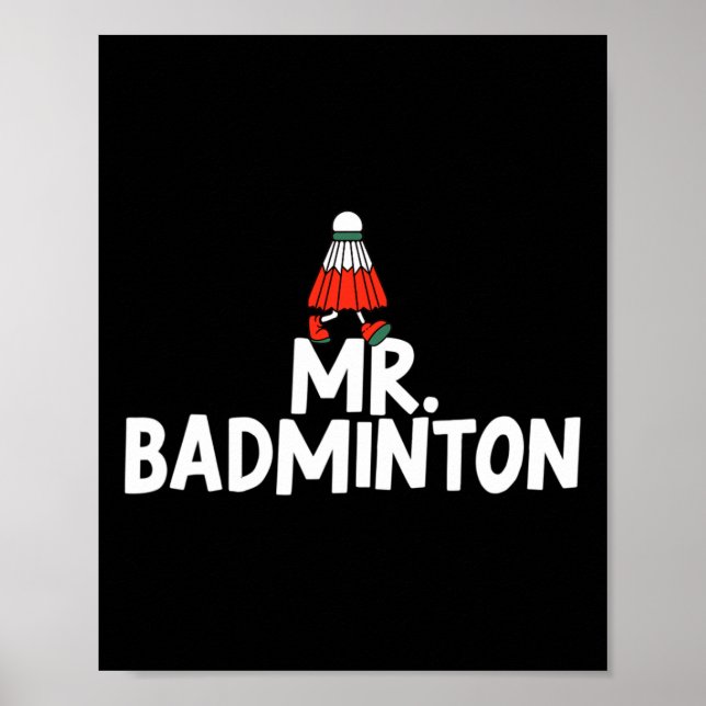 Ruf mich Badminton Player Funny Shuttle an Poster (Vorne)
