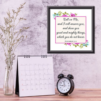 Ruf mich Bibelverse Jeremiah Christlich Gicleé an Poster