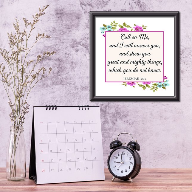 Ruf mich Bibelverse Jeremiah Christlich Gicleé an Poster (Von Creator hochgeladen)