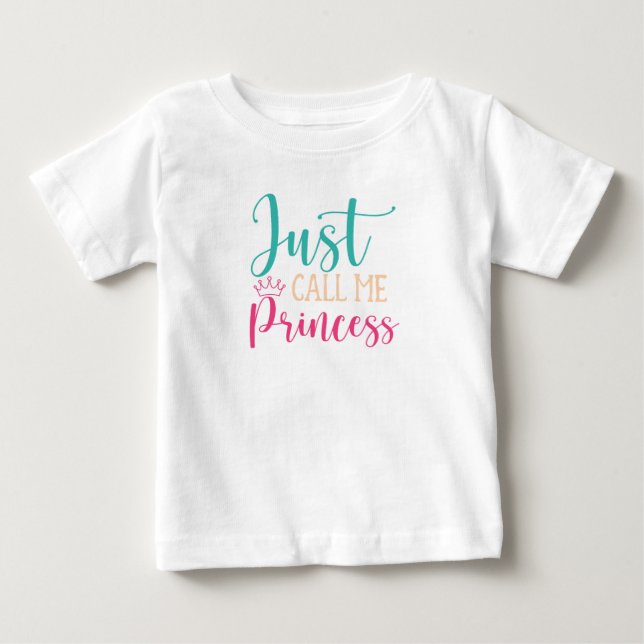 Ruf mich Princess Baby T-shirt (Vorderseite)