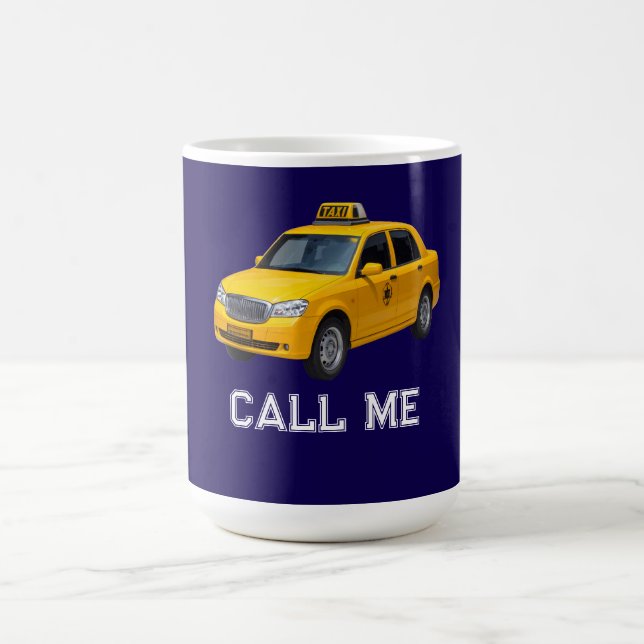 Ruf mich Taxi lustig Kaffeetasse (Mittel)