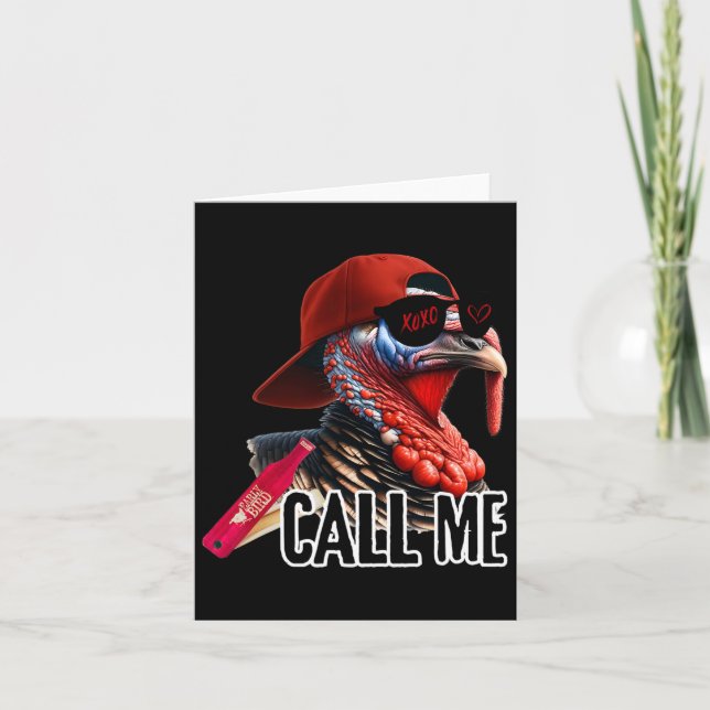 Ruf mich Türkei Jagdsaison Niedlich Türkei H Karte (Vorderseite)