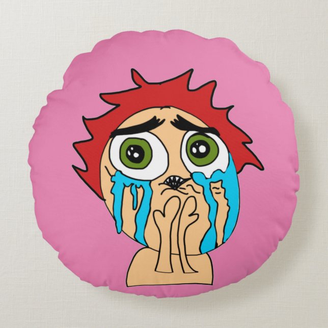 Ruf nach Liebe Rundes Kissen (Vorderseite)