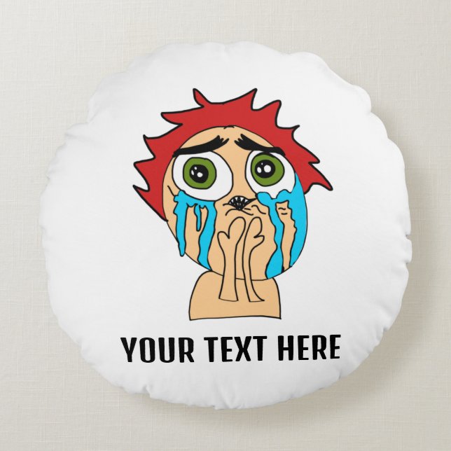 Ruf nach Liebe Rundes Kissen (Vorderseite)