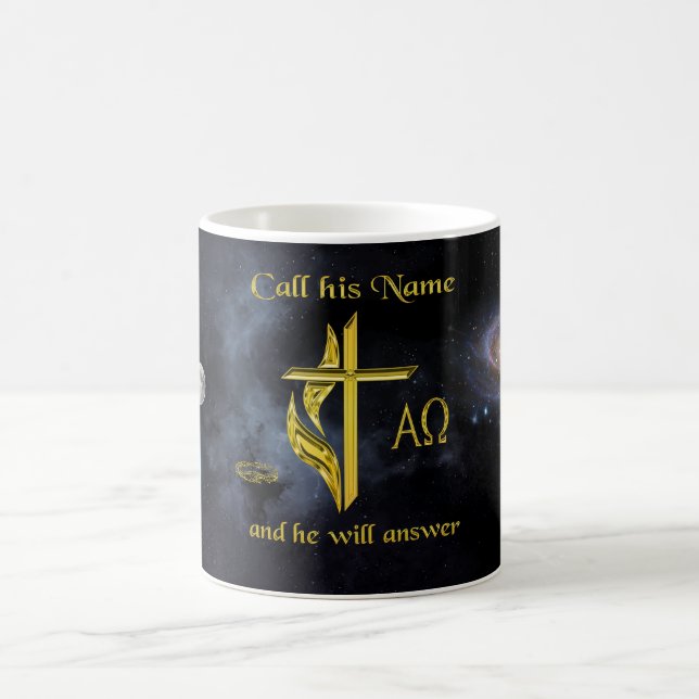 Ruf seinen Namen an Kaffeetasse (Mittel)