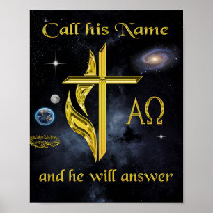 Ruf seinen Namen an Poster