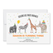 Rufen alle Party Tiere Zoo Wild Boy Geburtstag