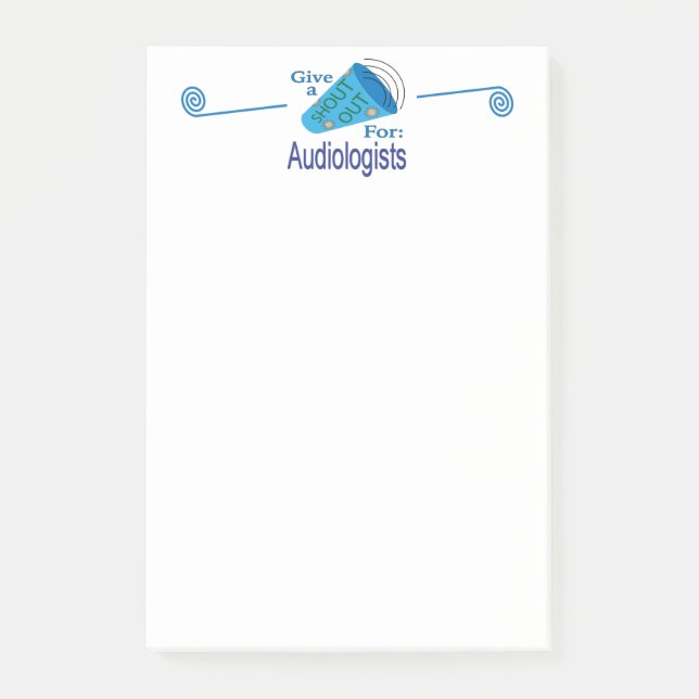 Rufen für Audiologen Post-it Klebezettel (Vorderseite)