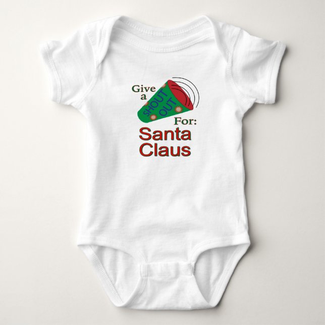 Rufen für den Weihnachtsmann Baby Strampler (Vorderseite)