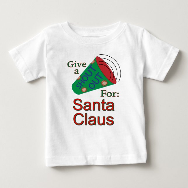 Rufen für den Weihnachtsmann Baby T-shirt (Vorderseite)