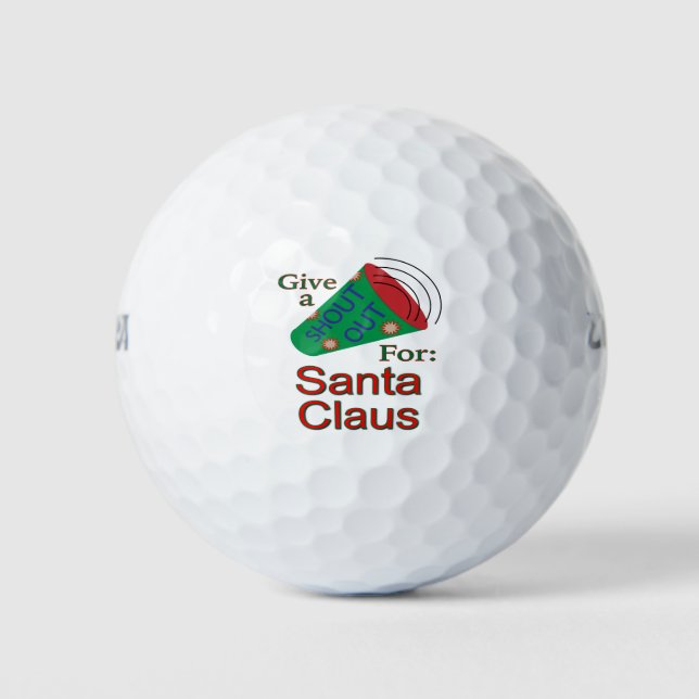 Rufen für den Weihnachtsmann Golfball (Vorderseite)