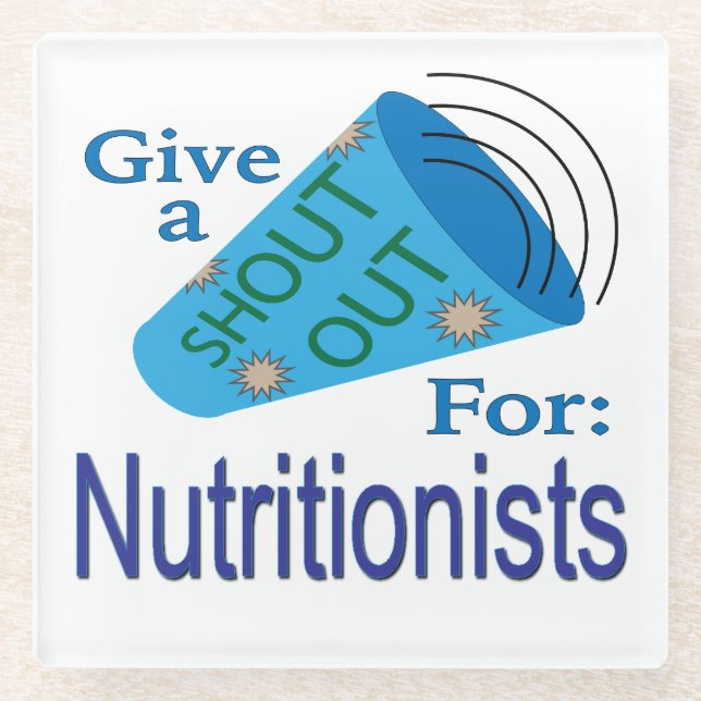 Rufen für Ernährungswissenschaftler Glasuntersetzer (Vorderseite)