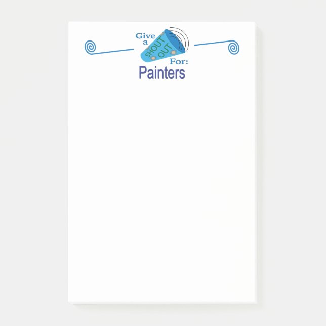 Rufen für Maler Post-it Klebezettel (Vorderseite)